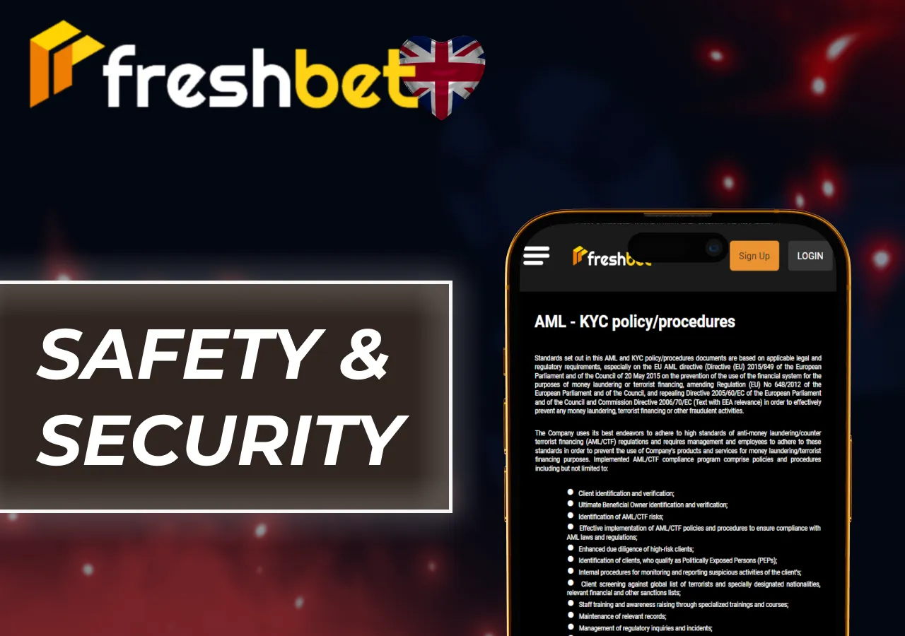 Security standards and data protection measures provided for users in the United Kingdom.